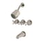 Kingston Brass KBX8136BX Three-Handle Tub and Shower Faucet, Polished Nickel KBX8136BX - alternate 1